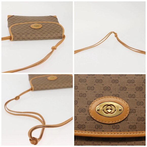 GUCCI Micro GG Supreme Shoulder Bag PVC Beige Gold 007 92 5548 Auth ep10883 - Picture 16 of 16